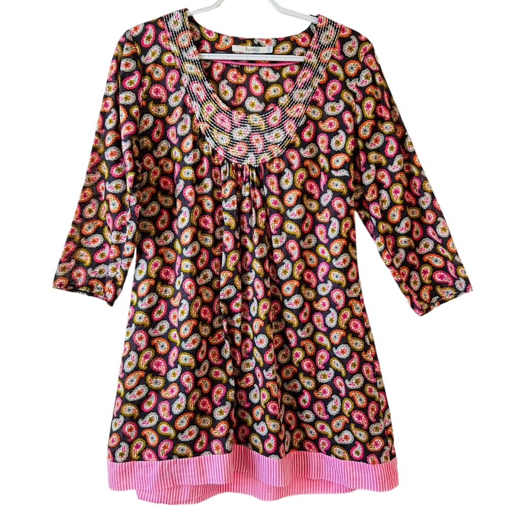 Boden Women’s Colorful Paisley Summer Tunic Swim Cover Up Size 6 Beach wear